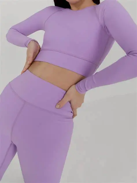 彈力羅紋露臍上衣